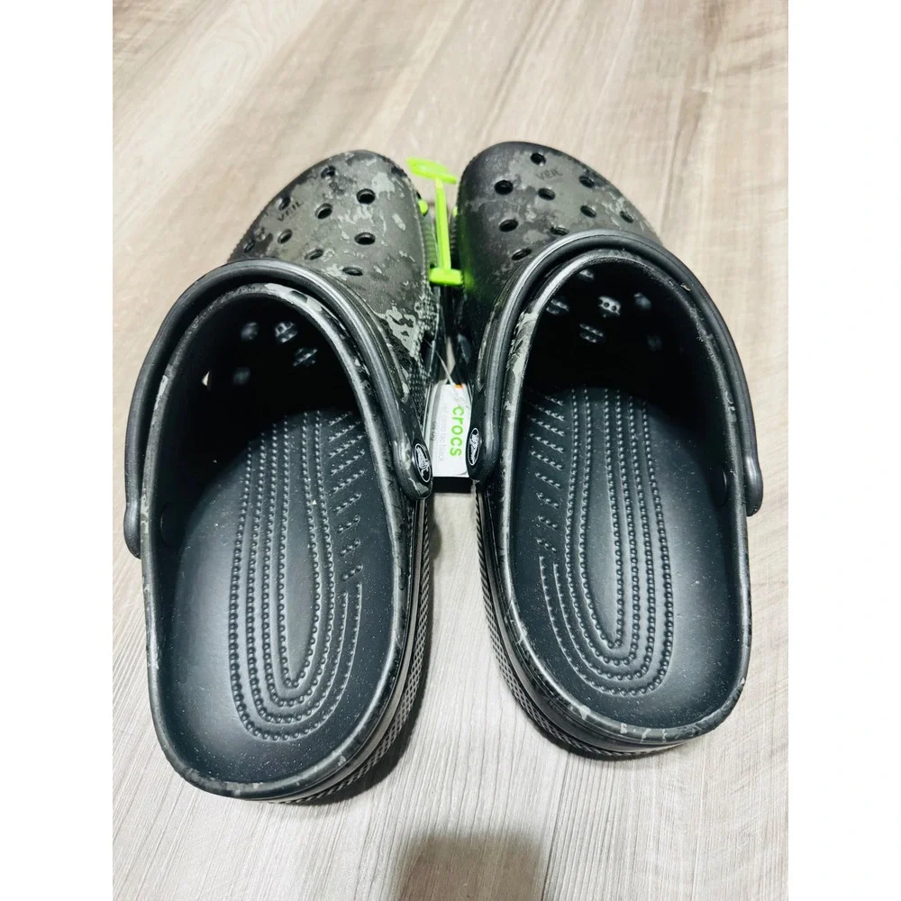 Crocs Classic Veil Camo Tac Black Clog Men's 10 Women's 12 209359-001 NWT